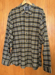Camicia uomo in flanella Grayers Heritage con bottoni XXXL 3XL blu giallo cotone nuova con etichetta - Foto 1 di 10