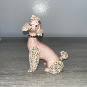 Pink Spaghetti Poodle Figurine Pacific Imports Japan 1950s MCM Kitsch HAC6 - Picture 1 of 6