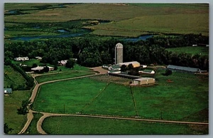 Postcard Taylor NE 1960s Aerial Upstream Ranch Commercial Herefords Meeks Family - Picture 1 of 2