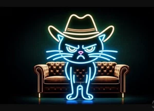 Custom Bull Head Neon Sign – Personalized Neon Light with Name (size 40" - Picture 1 of 6