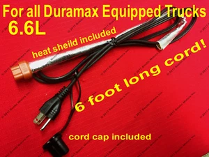 6.6 L Duramax Engine Heater Cord 2001-2018 Chevy GMC Silverado 2500 3500 - Picture 1 of 1