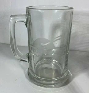Vintage Silber Dollar City Glas Becher Jubiläum 1892 Edition Barren geätzt Axt Log - Bild 1 von 3