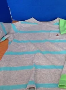 T-SHIRT MANICA CORTA BABY GAP~Grigio con strisce acquatiche~Ragazzo taglia 4 - Foto 1 di 1