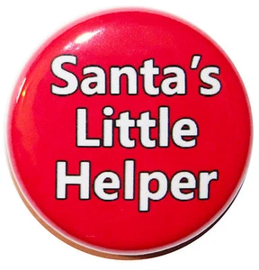 Pin de insignia de botón ""Santa's Little Helper"" de 1" (25 mm) - insignia personalizada de alta calidad - Imagen 1 de 2