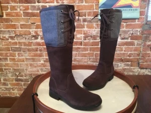 Clarks Brown Suede & Wool Merrian Anya Riding Boot 7.5 New - Picture 1 of 4