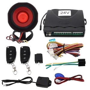 Auto Car Alarm Security Keyless Entry System for Universal 24V Truck / SUV - Picture 1 of 11