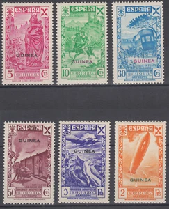 Guinea Beneficencia 1/6 - Anno 1938 - Serie completa - MNH - Foto 1 di 1