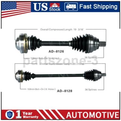 Front Left Front Right TrakMotive CV Axle CV Joint For Volkswagen CC 2010 2009 - Image 1 of 3