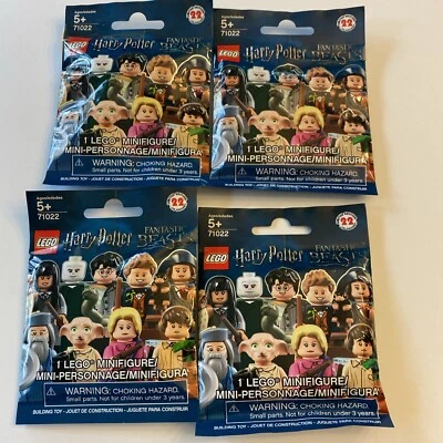 Lego Harry Potter Minifiguras Série 71022 Conjunto de 4 Draco, Tina, Dean & Queenie - Imagem 1 de 4