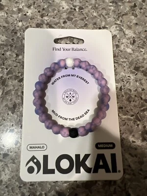 NWT AUTHENTIC LOKAI BRACELET Mahalo Purple Marble Medium - Image 1 of 2
