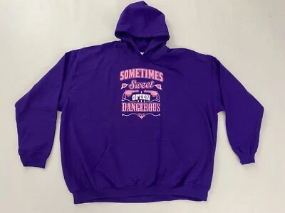 Sometimes Sweet Often Dangerous Purple Hoodie Sweatshirt Size 5XL - Image 1 of 4