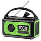 12000mAh Emergency Weather Radio with 2 Solar Panels Hand Crank Radio AM/FM/NOAA