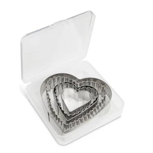 Mrs. Anderson's 5-Piece Stainless Steel Heart Cutter Set w/Reusable Storage - Picture 1 of 4