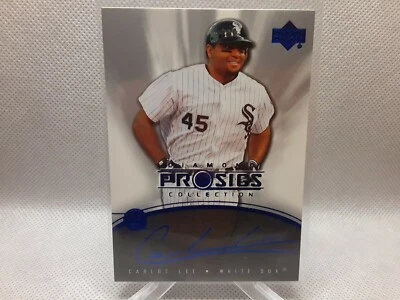 ⚾️2004 Upper Deck Diamond Collection Blue Pro Sigs Carlos Lee #8 - Image 1 of 2