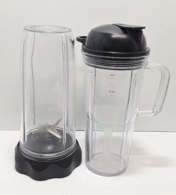 NutriBullet Pro 24 oz Cups with Lids and Extractor Blade OEM Replacement Parts - Image 1 of 4