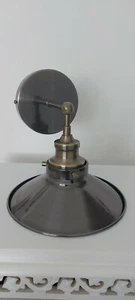 NEW JOHN LEWIS VINTAGE INDUSTRIAL STYLE ANTIQUE NICKEL CROFT TOBIAS WALL LIGHT - Picture 1 of 12