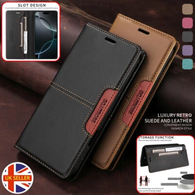 GQ.UTROBE For iPhone 17 16e 15 14 13 12 11 Pro Max 8/7 Plus Wallet Case Leather Flip Cover