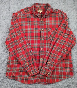 Woolrich Tall Pines Flannel Button Down Shirt Men's Size XL Red Tartan Plaid - Picture 1 of 13