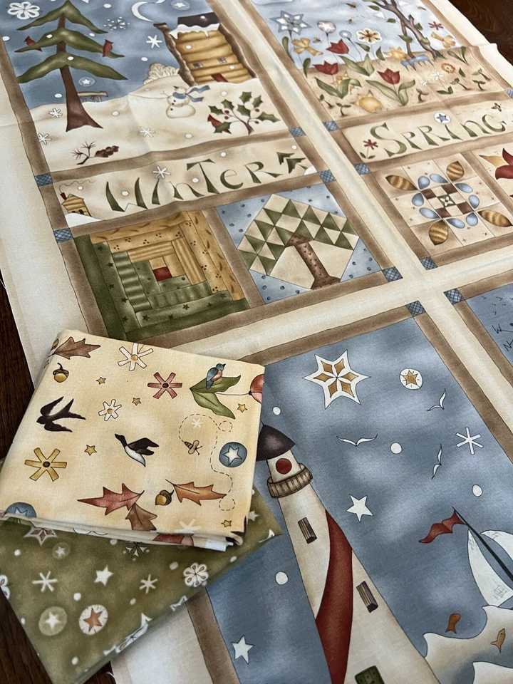 IT'S ELEMENTARY by Jacqueline Paton Red Rooster Panel 23”x44” Two Fat Quarters - Image 1 of 4