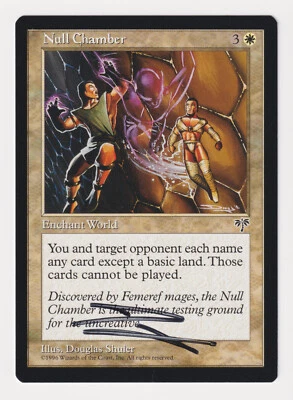 Signed Null Chamber Proof LP Mirage Artist Douglas Shuler 1996 MTG Magic AP Rare - Image 1 of 2