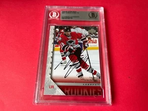 Tarjeta de novato Thomas Vanek 2005-06 Upper Deck firmada automática Beckett SLABBED BAS - Imagen 1 de 2