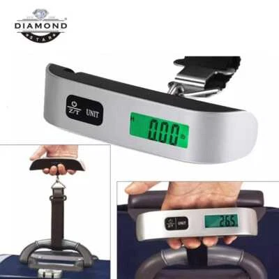 Báscula de equipaje 110 lb/50 kg portátil de viaje LCD digital peso colgante Foto 1 de 4