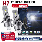 2Pcs H7 Led Headlight Bulb High/Low Beam Super Bright White Canbus Error Free