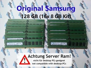 Samsung 128 GB (16x 8 GB) RDIMM ECC DDR4-2133 Supermicro X10DRH-CT Server RAM - Afbeelding 1 van 1