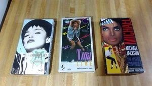 (3) Music Concert Vhs Videos,Michael Jackson,Madonna,Tina Turner! - Picture 1 of 3