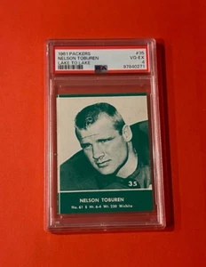 1961 Lake to Lake Packers #35 Nelson Toburen SP - PSA 4 - Nice ! - Picture 1 of 2