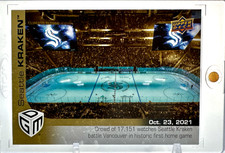 2021-22 Upper Deck Seattle Kraken  Game Dated Moments Gold /100 1st Home Game #7