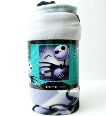 Disney Jack Skellington Blanket  Nightmare Before Christmas 45" x 60" New - Image 1 of 4