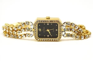 David Jordan Black Dial Tank Bezel Women's Watch NEEDS Battery - Picture 1 of 5