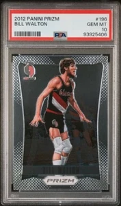 2012 Panini Prizm Bill Walton #196 PSA 10! Gem Mint! - Picture 1 of 2