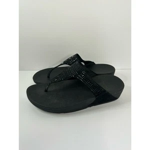 FitFlop Incastone Damen-Pantoletten Sandalen schwarz Perlen Nieten Größe US 9 - Bild 1 von 6