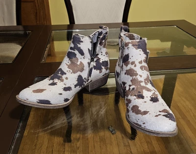 Botines para mujer Very G COW PRINT talla 9 nuevos sin etiquetas Foto 1 de 2