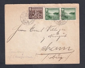 SUIZA CAMPIONE D’ITALIA 1944 Fr 0.05 PAR Y 0.10 Fr EDICIONES CUBIERTA A CHAM - Imagen 1 de 1