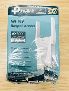 TP-Link White Dual Band AX3000 Wi-Fi 6 Range Extender (NEW) RE715X - Picture 1 of 4