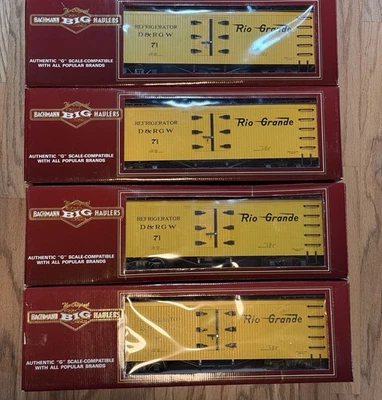 4 X BACHMANN BIG HAULERS G 93248 D&RGW DENVER&RIO GRANDE FRIGORÍFICO LADO MADERA NUEVO EN CAJA Foto 1 de 4