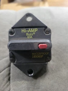 HI-AMP Buss 185060p 42V DC60 Amp Circuit Breaker WATERPROOF - Bild 1 von 2