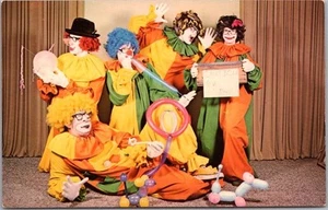 ROCKTON, Illinois Advertising Postcard "THE MINGLING CLOWNS" Party Entertainers - Imagen 1 de 2