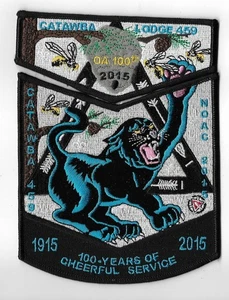 Catawba Lodge 459 Flap Set 2015 NOAC BLK Bdr Mecklenburg County NC - Picture 1 of 1