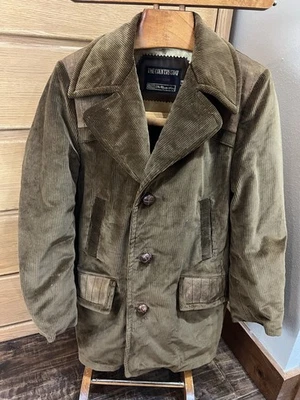 Abrigo De Colección The Country Pana Años 70 Sears Forrado de Lana a Cuadros Para Hombre 38reg Foto 1 de 4