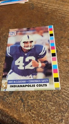1991 Pro Set Football Photo Print Error Dave McCloughan Rc #798 - Image 1 of 2