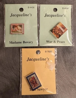 Miniaturas para casa de muñecas. 3 libros clásicos Jacqueline’s War & Peace, Tom Sawyer + Nuevo de Lote Antiguo Foto 1 de 4
