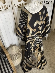 Vintage 70's Ramona Rull Caftan Resort Vaca Lounge Festival One Size Flowy - Picture 1 of 8