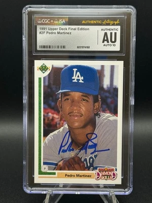 PEDRO MARTINEZ Signed 1991 Upper Deck Final Edition #2F RC 🔥 CGC x JSA Auto 10 - Image 1 of 3