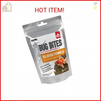 Alimento para peces dorados Fluval Bug Bites, pellets para peces de tamaño mediano a grande, 3,5 Foto 1 de 2