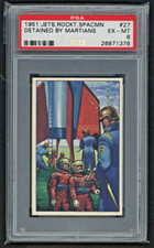 1951 Bowman Jets, Rockets, Spacemen #27 Detained by Martians PSA 6 EX-MT