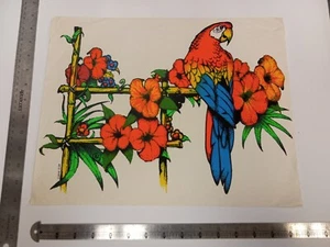 Vintage (Original Bootleg Aufbügeln/Wärmeübertragung) Neonpapagei - Bild 1 von 1